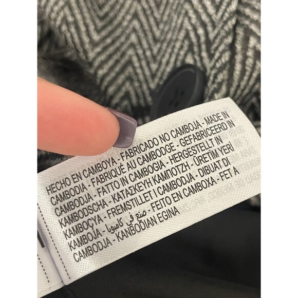 Zara Womens Herringbone Blazer Jacket Medium M Black Gray  Hooded 4387/368 NWT - Picture 10 of 16